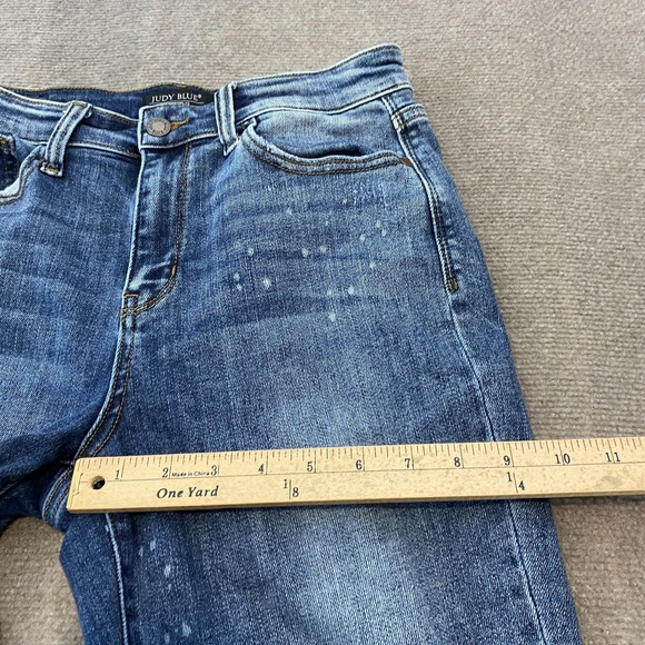 Judy Blue Boyfriend Jeans Womens 3/26 Blue High Rise Distressed JB82346DK - Picture 9 of 13